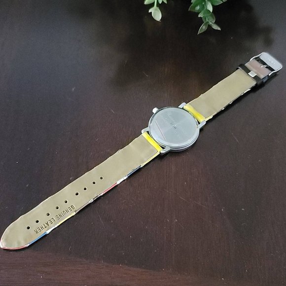 Vintage Marcel Drucker Signature Patchwork Leather Band Watch Original Box - Picture 5 of 7